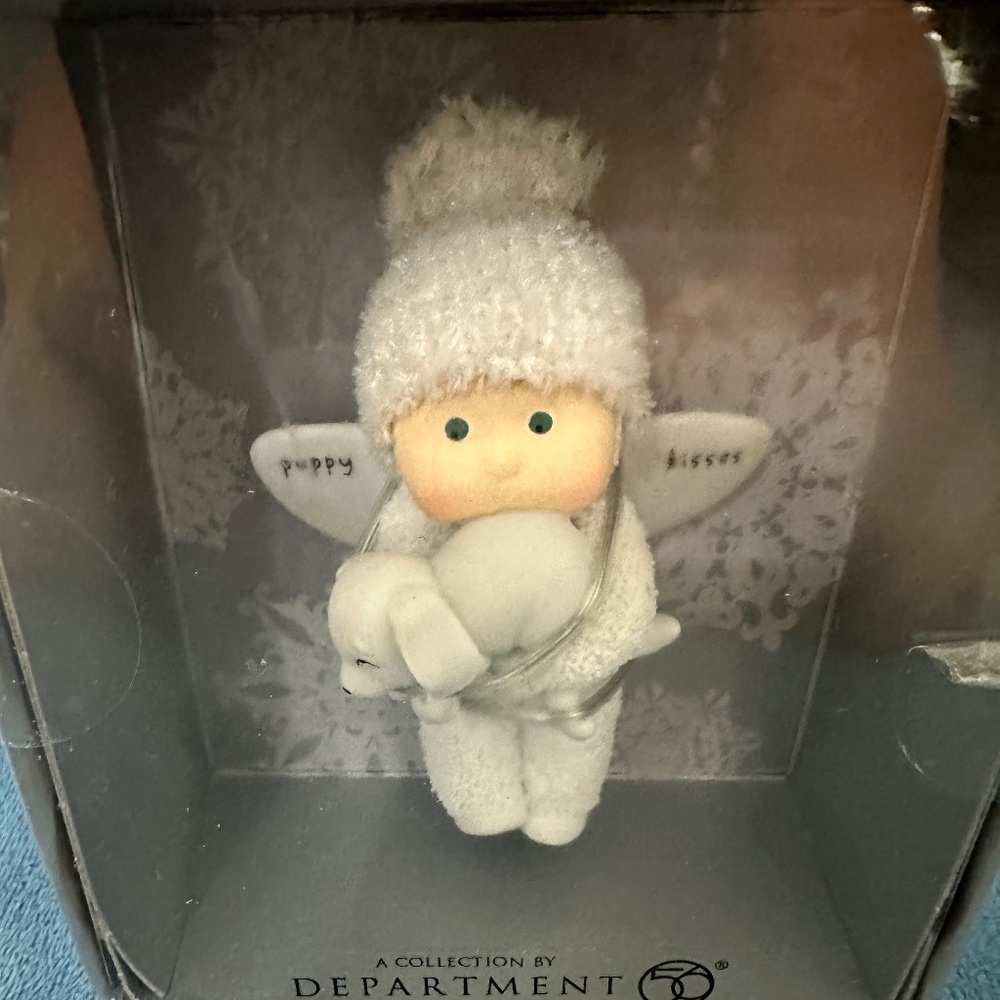 Dept 56 “ Puppy Kisses”, 2010 snow babies, angel ornament